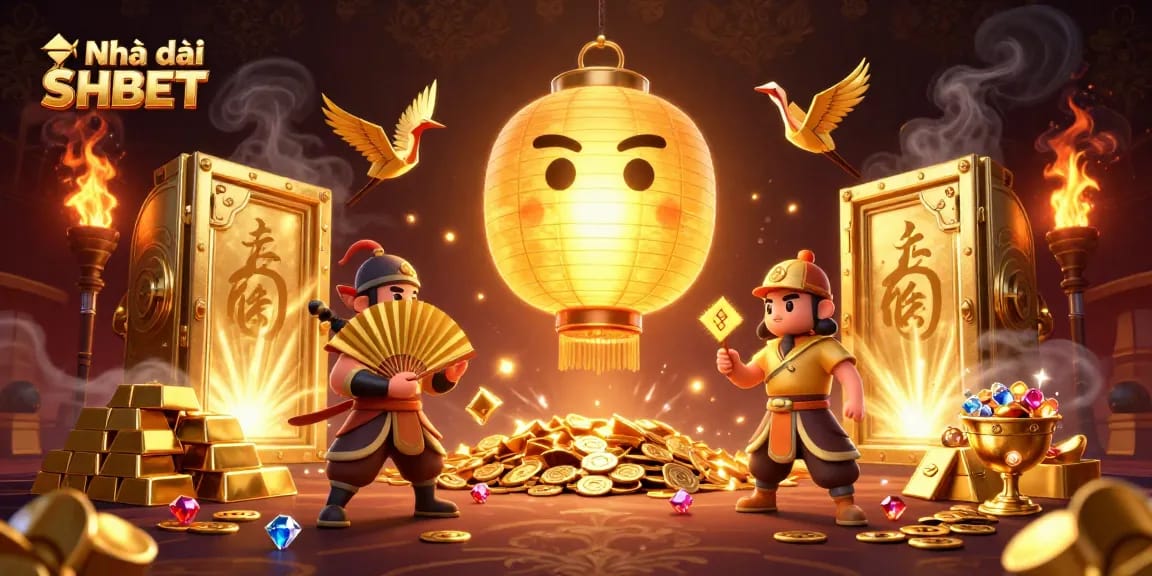 Engage with Nhà cái SHBET’s vibrant casino world featuring golden treasures and lucky symbols.