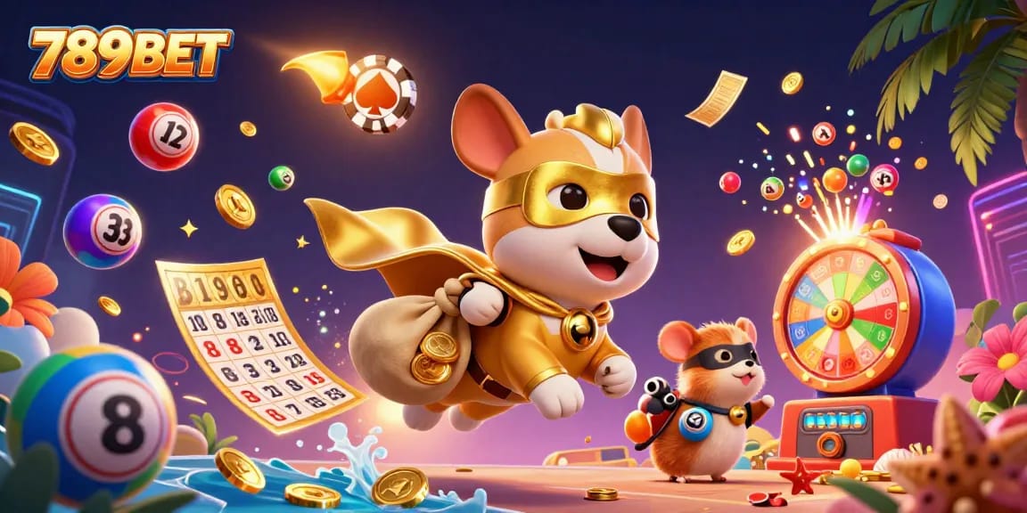 Experience thrilling gaming action with 789BET's vibrant 3D illustration featuring a dynamic superhero theme.