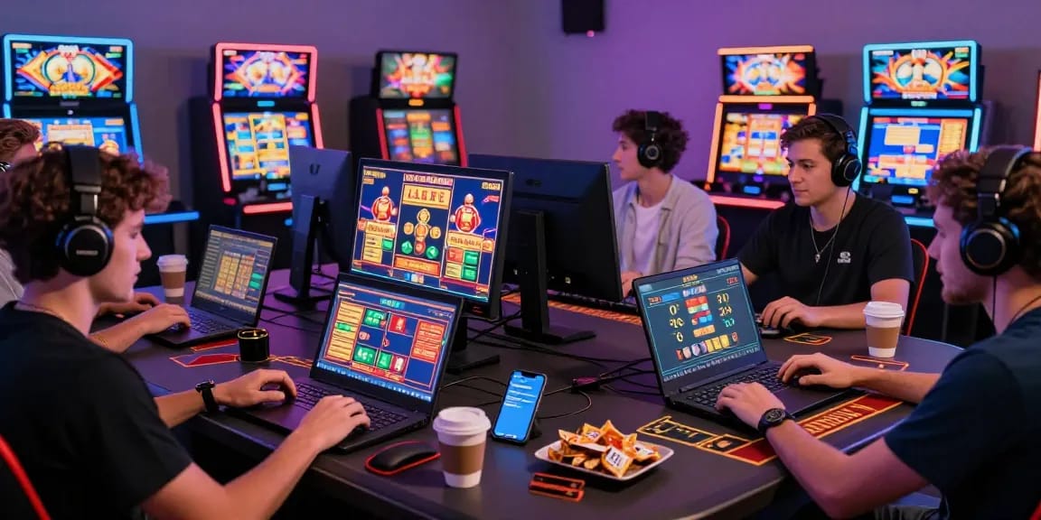Players enjoying online casino games at https://ccrm.org.uk/ with credit cards, showcasing an immersive gaming atmosphere.