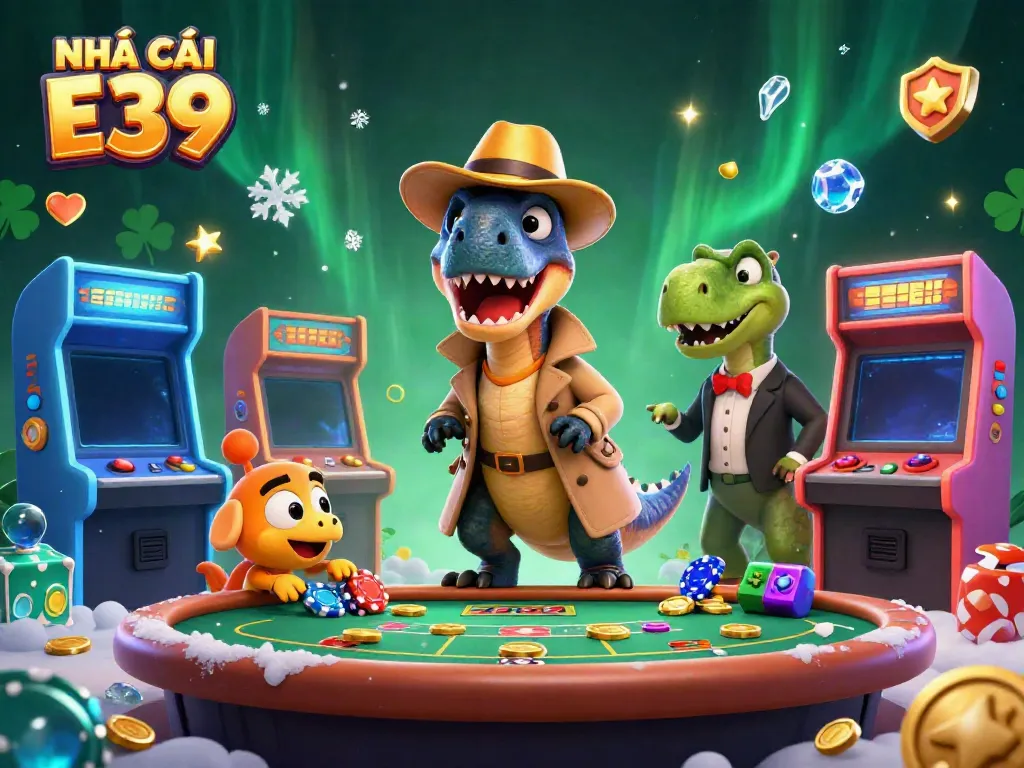 Experience thrilling gameplay at NHÀ CÁI E39 with vibrant characters and casino elements.