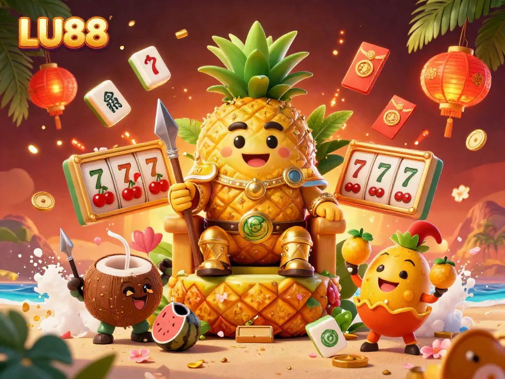 Experience thrilling LU88 casino adventures with a dynamic, vibrant illustration showcasing the excitement of online gaming.