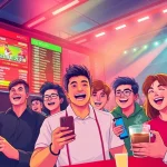 Enthusiastic bettors analyze live odds on keonhacai88 for football matches.