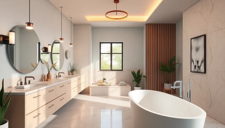 Elegant bathroom remodel showcasing the expertise of a bathroom remodeling contractor.