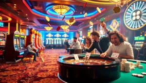 78win thrill ignited at a bustling casino table with vivid action and excitement.