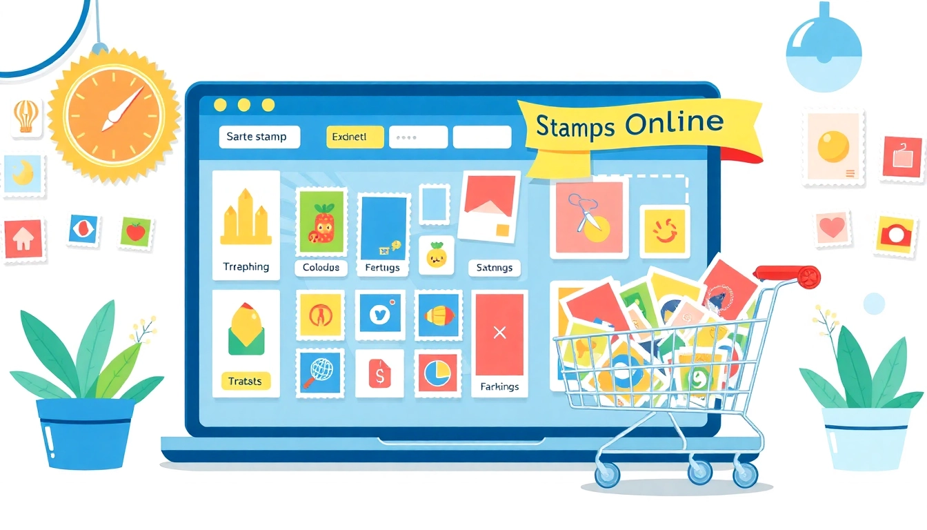 Explore a vibrant online store to buy stamps online featuring diverse options and an inviting interface.