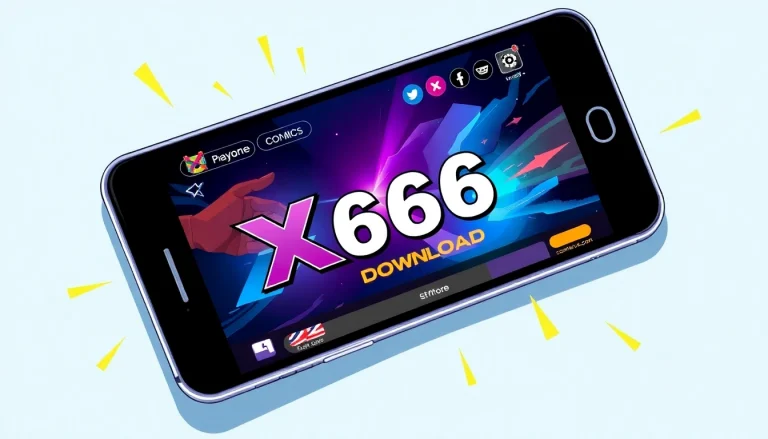X666 Game Download interface displayed on a smartphone, highlighting vibrant graphics and engaging visuals.