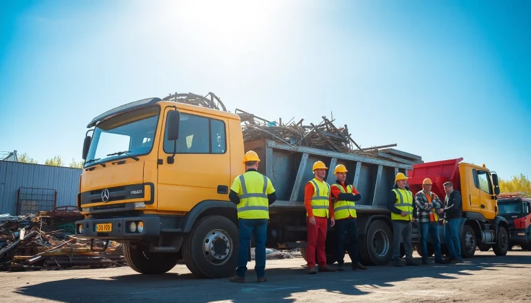 Efficient Schrottabholung Wuppertal team collecting scrap metal for eco-friendly recycling.