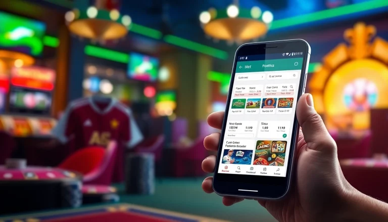 Engaging AF88 mobile interface showcasing online betting options and a casino atmosphere.