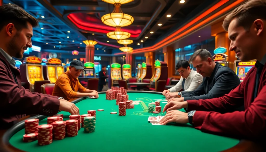 Experience the thrilling excitement at https://fabet.free/ with vibrant casino visuals showcasing poker games and colorful chips.