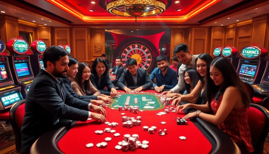 Experience high-stakes excitement at TV88 with vibrant casino games and lively players.
