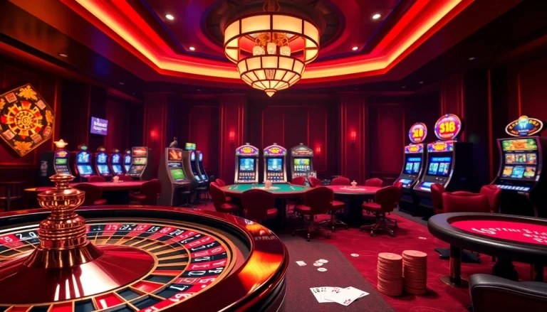 Experience the thrill of Hello88 with an exciting casino scene filled with vibrant tables and players.