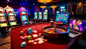 Experience the luxury of online gaming with i9bet at this vibrant casino atmosphere.
