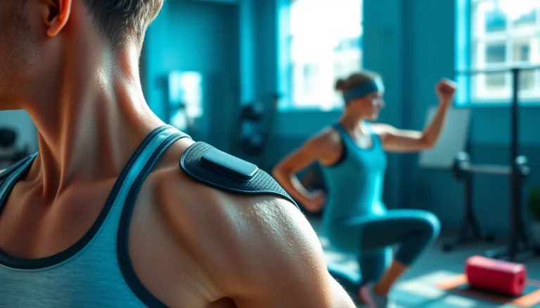 Best double shoulder support brace worn by an athlete in action, showcasing flexibility and comfort.