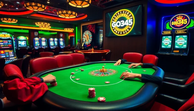 Experience the thrill of God345 gambling with vibrant casino elements and winning moments.