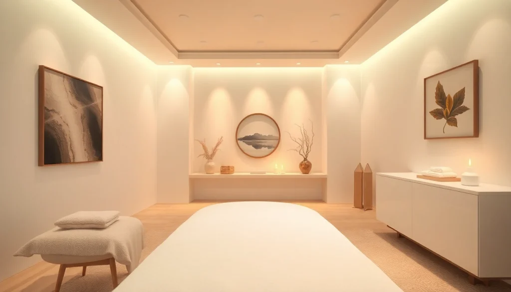 Spa Ads showcasing a tranquil treatment room with calming colors and serene ambiance.