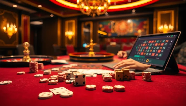 Experience the thrilling environment of QQ88z Net with players enjoying casino games in a luxurious setting.