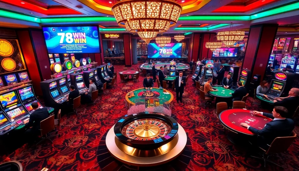 Experience the thrill of casino games at 78winbiz.com with engaging players and vibrant visuals.