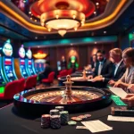 Exciting gameplay at https://rr88.navy/ with vibrant roulette and poker action in a luxurious casino.