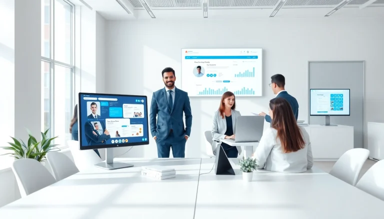 在现代办公室环境中体验美洽的先进AI客户服务技术。