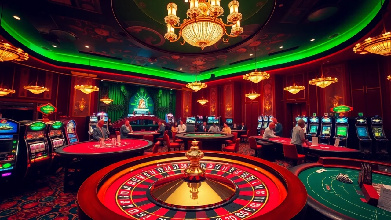 Experience the excitement of luckywin with vibrant casino elements and enthusiastic players.