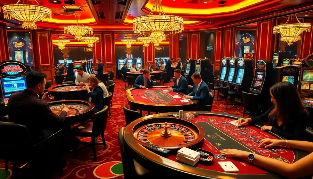 Experience thrilling gameplay at 123win com with vibrant casino tables and excited players.