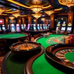 A thrilling JUN88 casino gaming scene showcasing roulette and vibrant chips.