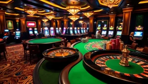 A thrilling JUN88 casino gaming scene showcasing roulette and vibrant chips.