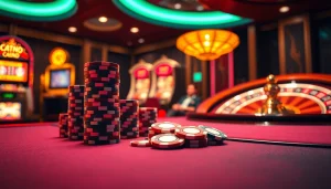 Engage with thrilling casino action at 5z7772 com with poker chips and roulette.