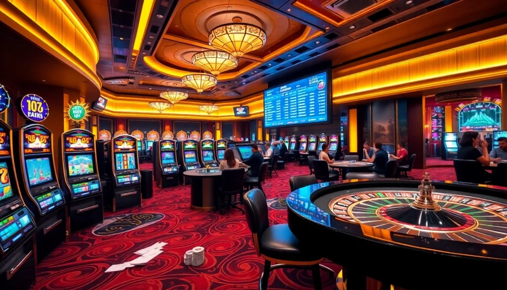 Experience the thrill of betting at nhà cái vswin with an engaging casino scene.