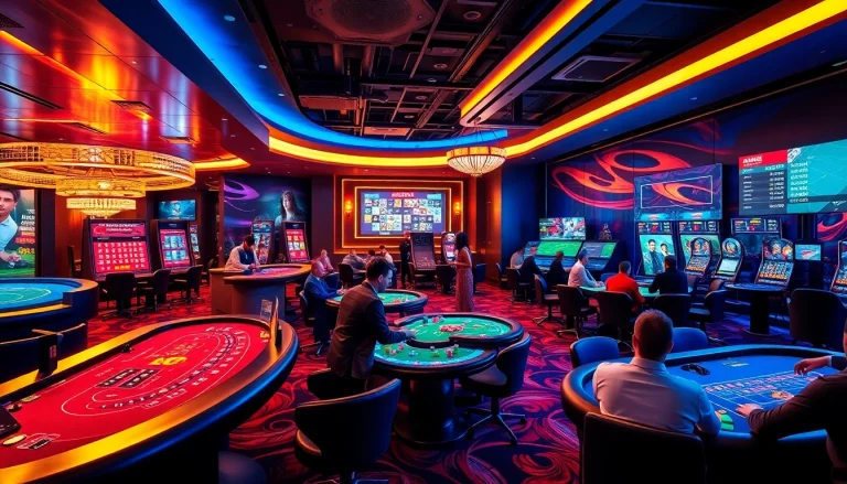 Go8 online casino environment with vibrant gaming tables and engaging players.