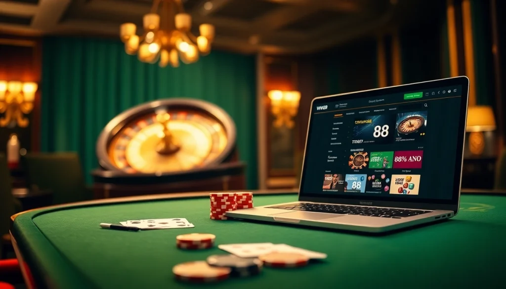 Experience thrilling games at WW88 online casino with luxurious décor and competitive gaming atmosphere.