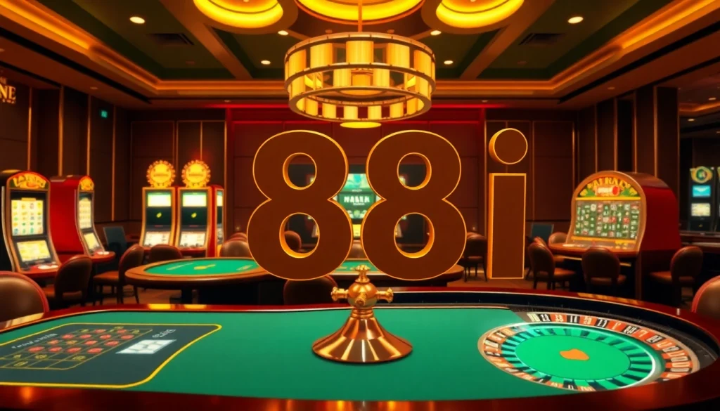 Winning at 88i with vibrant casino tables and high-stakes poker gameplay.