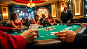 Engage in a thrilling poker game at https://s80web.com/ with colorful chips and intense players.