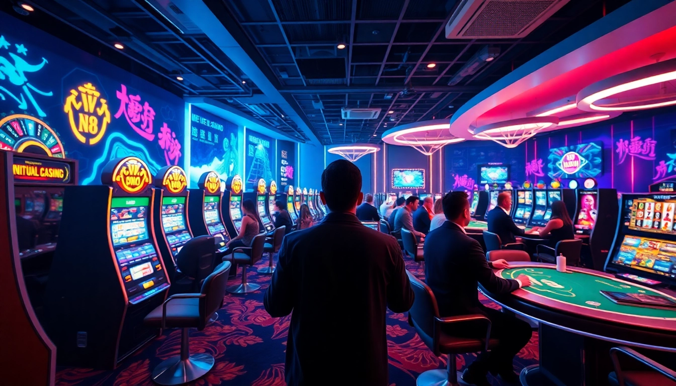 Exciting online gaming experience at new88go.com, featuring vibrant casino atmosphere and live interactions.