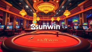 Experience the thrill of luxurious gaming at sunwin's virtual casino, featuring elegant tables and vibrant atmosphere.