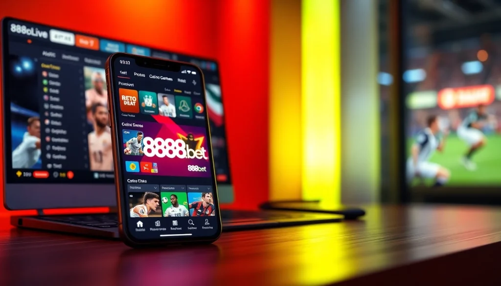 Engaging betting interface of 888b.bet showcasing diverse gaming options.