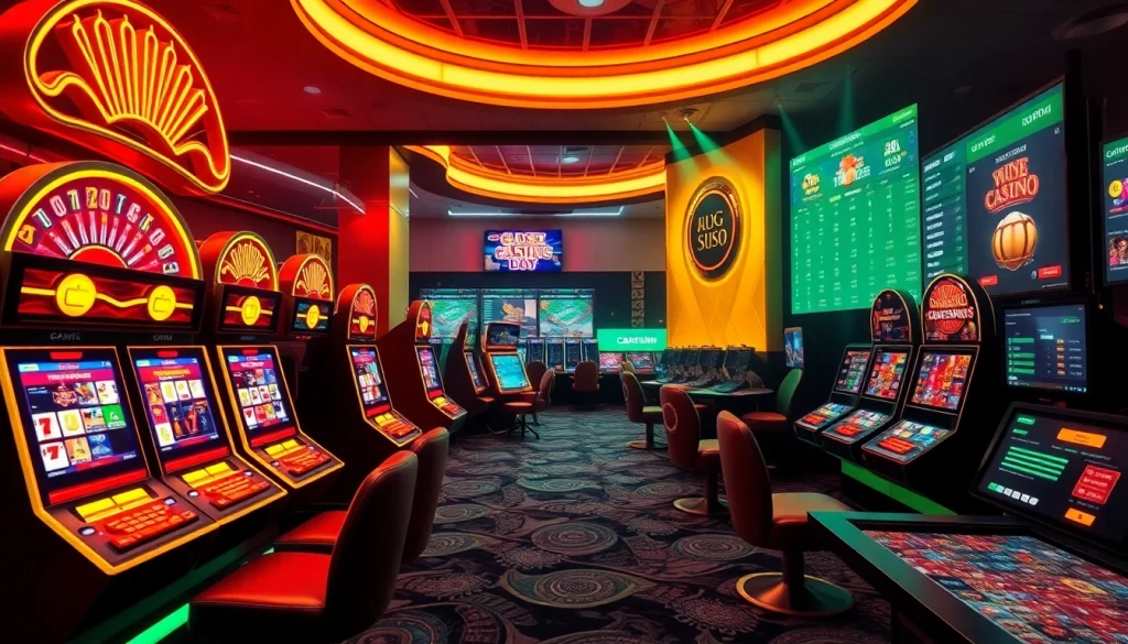 Vibrant online casino gaming interface showcasing Lauthaitv's thrilling experiences with interactive elements.