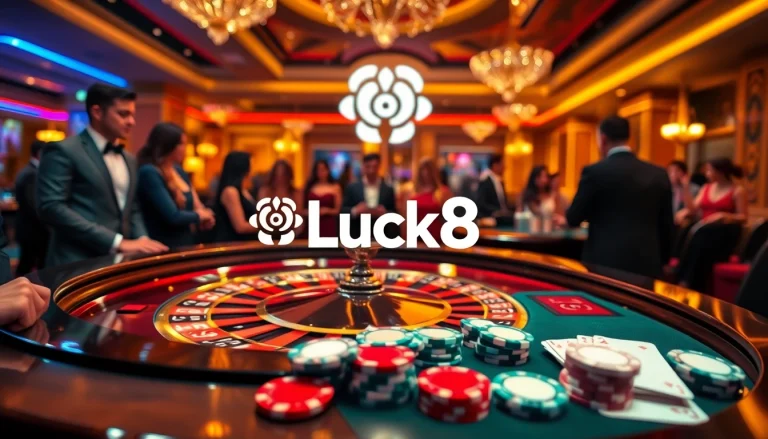 Engage in thrilling casino gameplay at Luck8 with luxurious tables and vibrant players.
