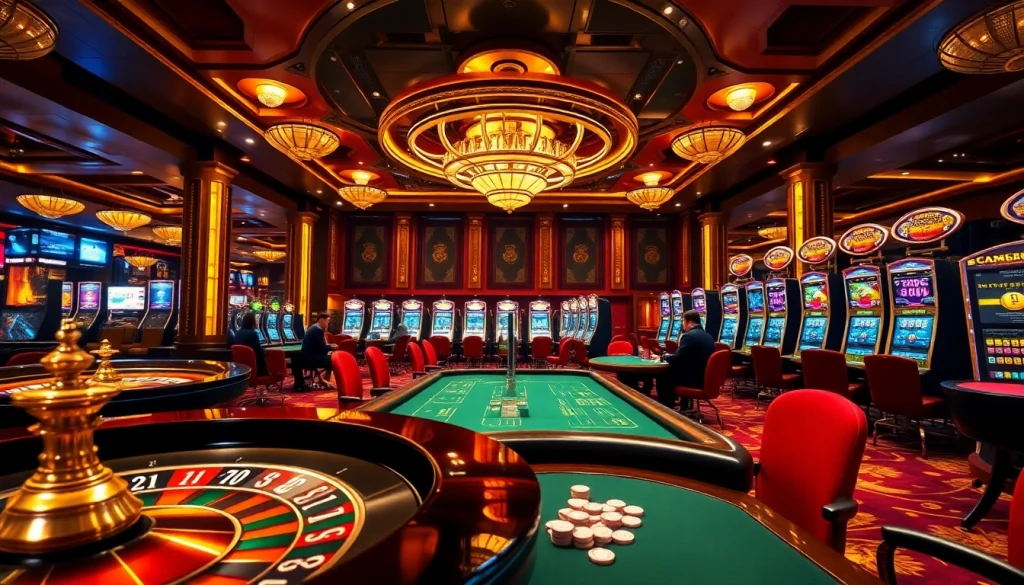 Experience the excitement of nhà cái FLY88 with players at roulette and blackjack tables.