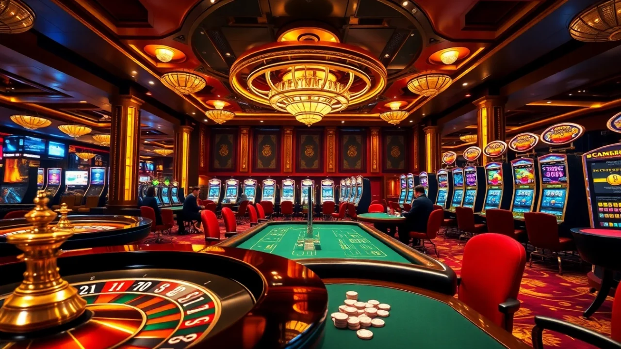 Experience the excitement of nhà cái FLY88 with players at roulette and blackjack tables.