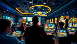 Engaged players enjoying the vibrant luckywin.name online casino with exciting gaming options.