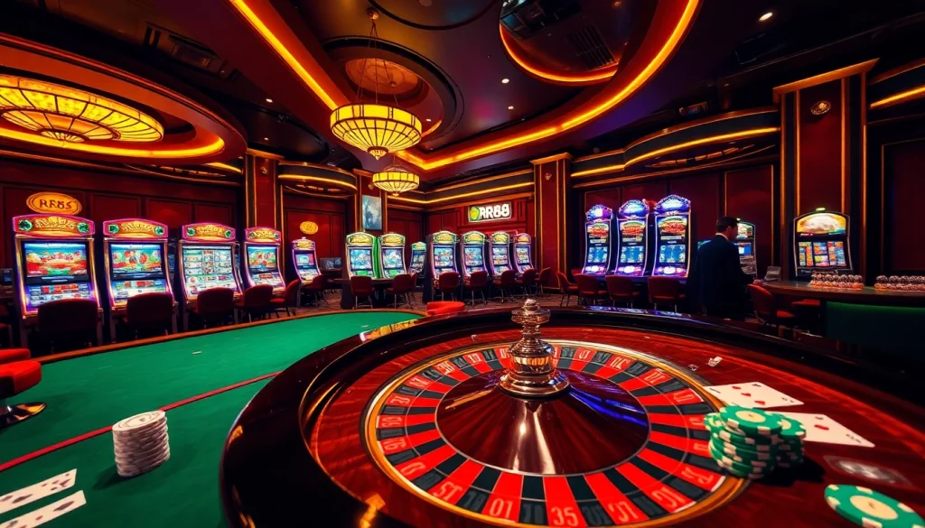 Experience the thrill of gambling at RR88 casino with vibrant slots and elegant roulette.