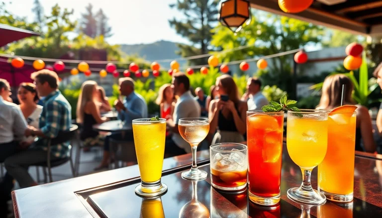 Social club Lloret de Mar animating a lively outdoor gathering with drinks and laughter.