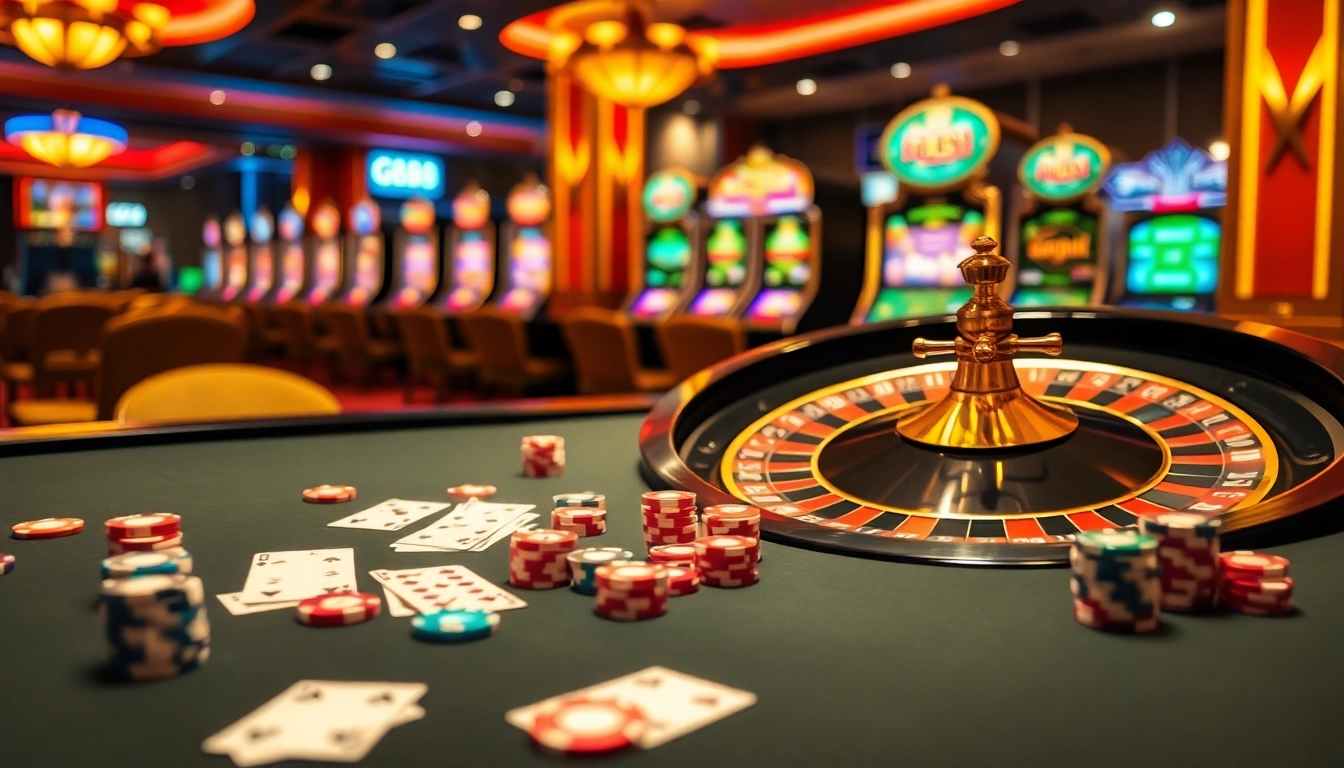 Experience the thrill of online gaming at gg88 com with vibrant casino visuals, poker, and roulette.