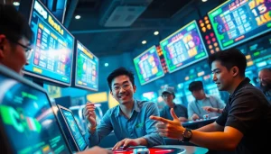 Players enjoying the fast-paced game of tai xiu in an engaging online environment with dynamic visuals.