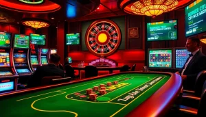 Trải nghiệm sự hứng khởi tại LUCK8 với bàn casino sống động, những đồng chip poker và bánh xe roulette.
