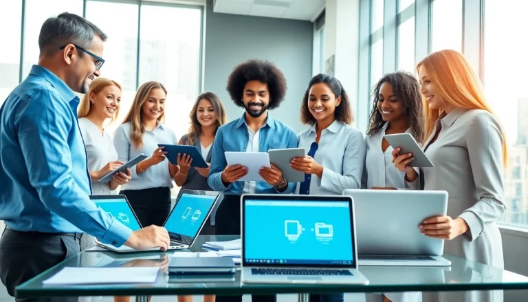 在现代办公环境中使用 WPS Office 协作，体现团队协作与高效生产力。