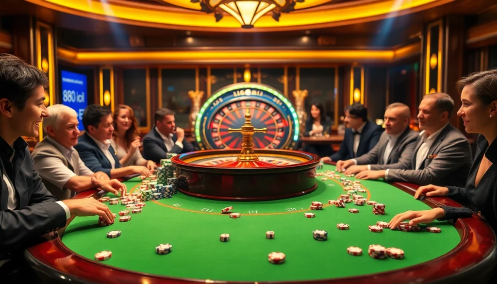 Experience thrilling gameplay at the poker table with 88ii chips and vibrant casino energy.
