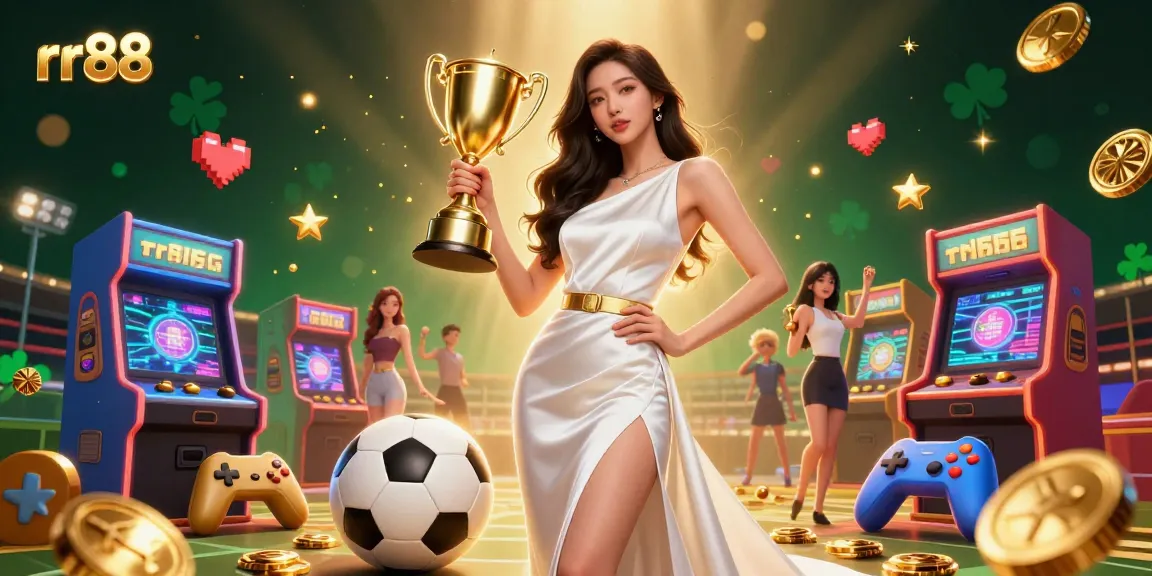 Engage in thrilling betting experiences with rr88, highlighted by a victorious Asian woman in a premium casino setting.