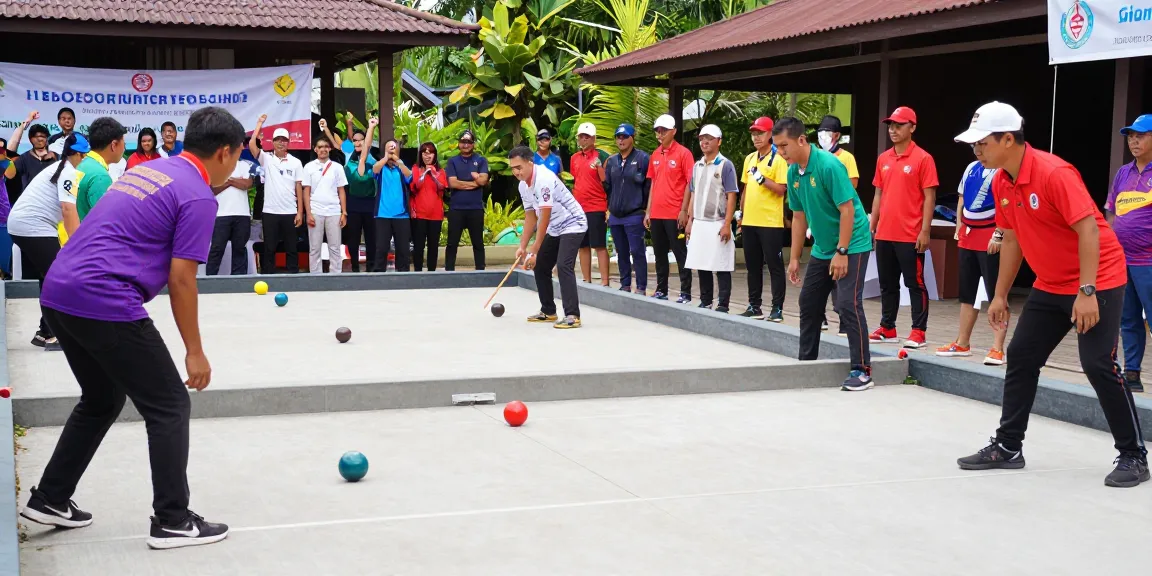 Exciting petanque tournament scene showcasing athletes and vibrant teams at fopikotabitung.org.